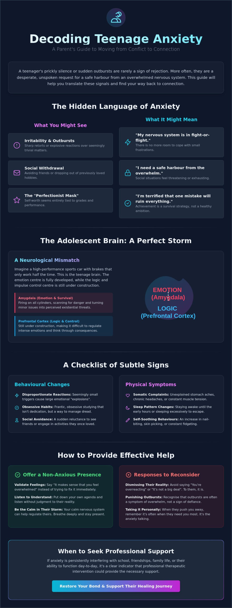 Help for Anxious Teens: A Parent’s Checklist for Navigating Emotional Storms