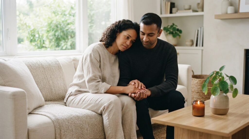 Rebuilding a relationship after a miscarriage through grief and support